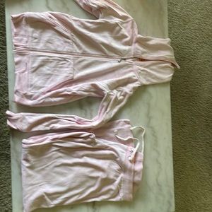 Juicy velour sweat suit light pink